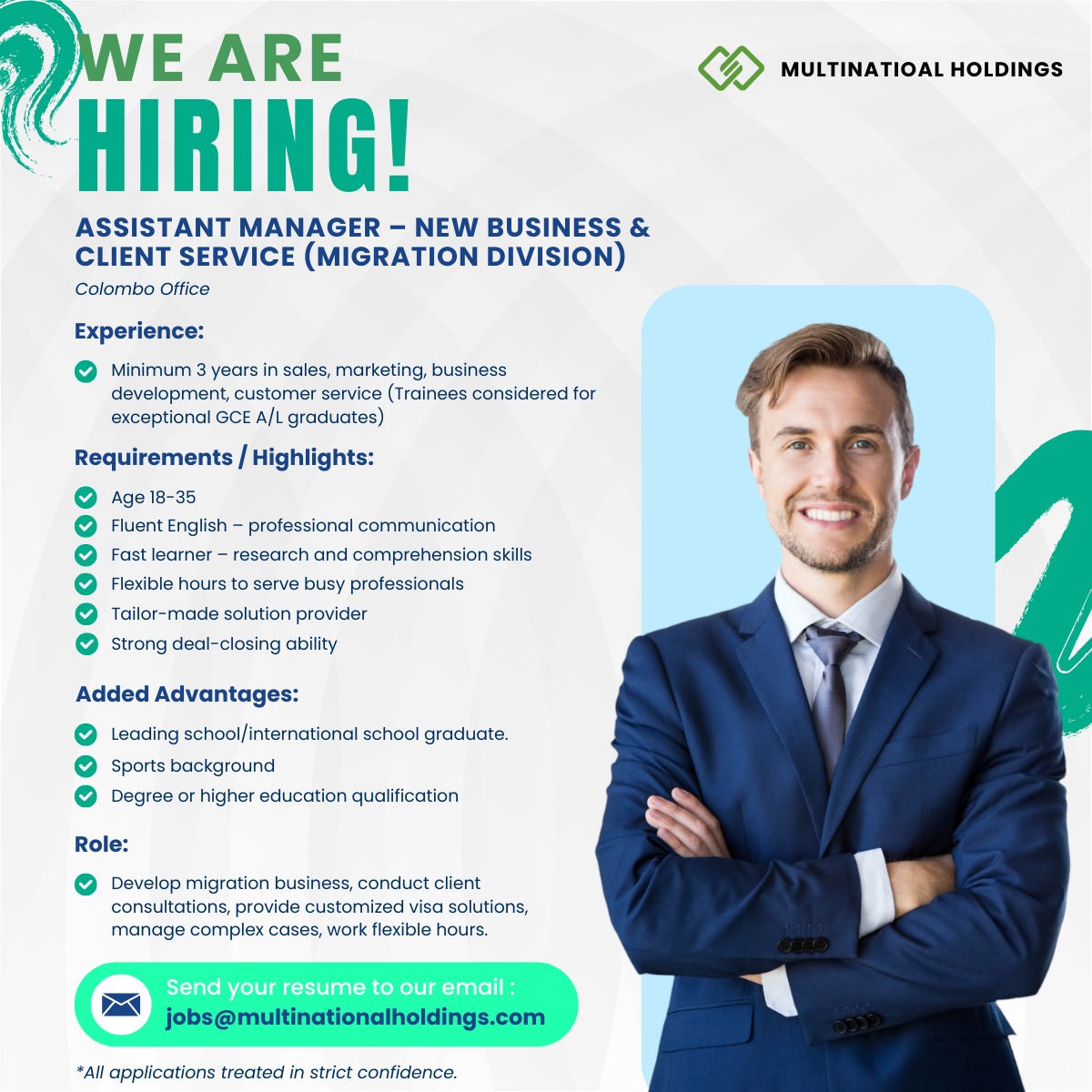 ASSISTANT MANAGER – New Business & Client Service (Migration Division)